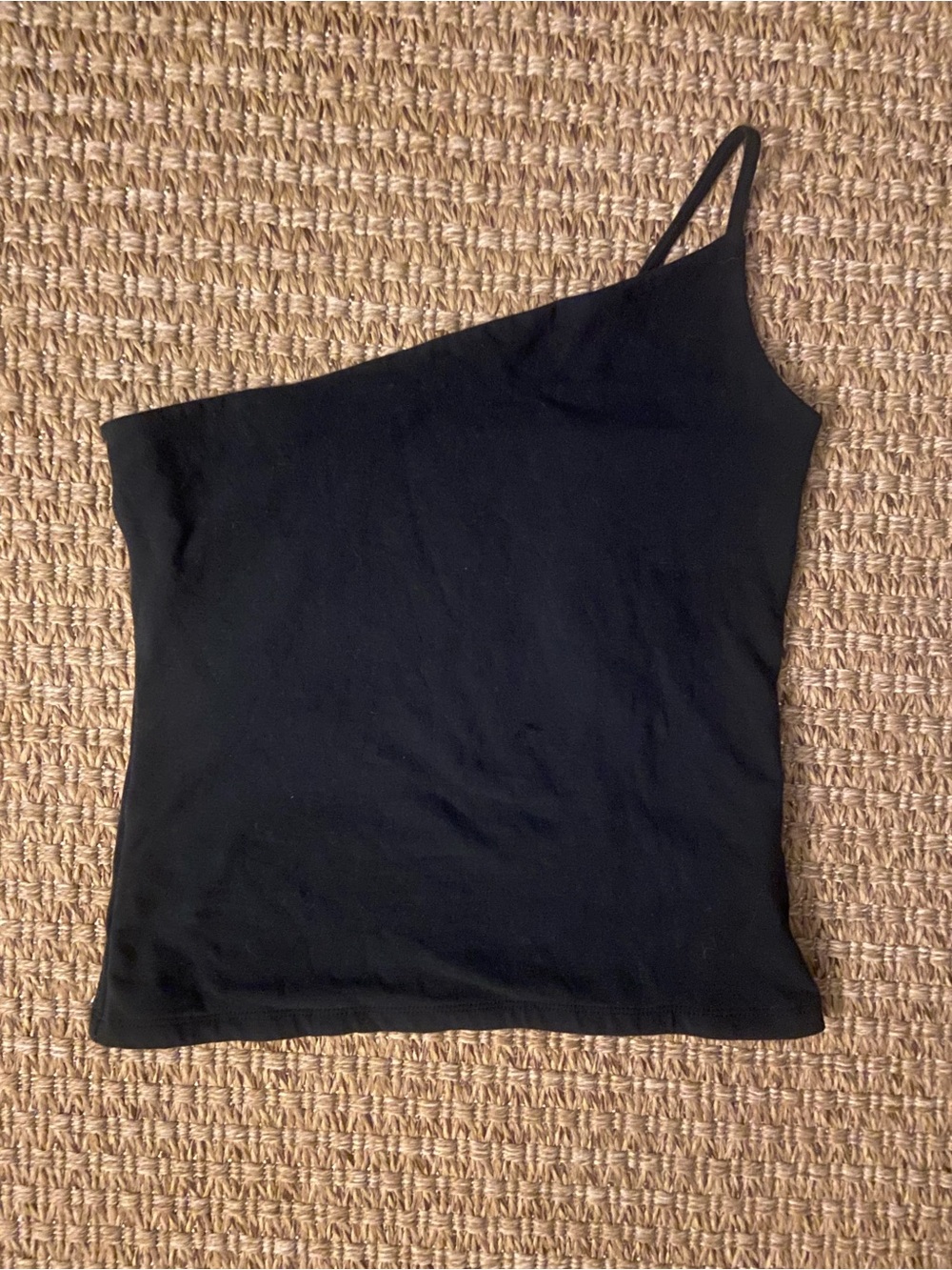 Abercrombie & Fitch Black Asymmetric One-Shoulder Camisole